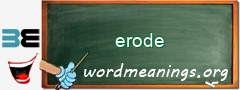 WordMeaning blackboard for erode